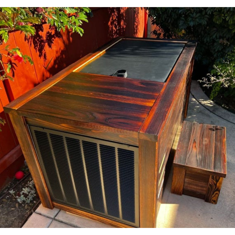 Handcrafted Redwood Cold Plunge – Shou Sugi Ban Finish with 1/4 HP Chiller