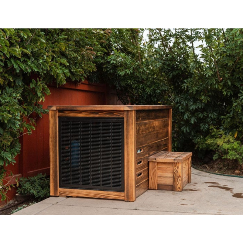 Handcrafted Redwood Cold Plunge – Shou Sugi Ban Finish with 1/4 HP Chiller