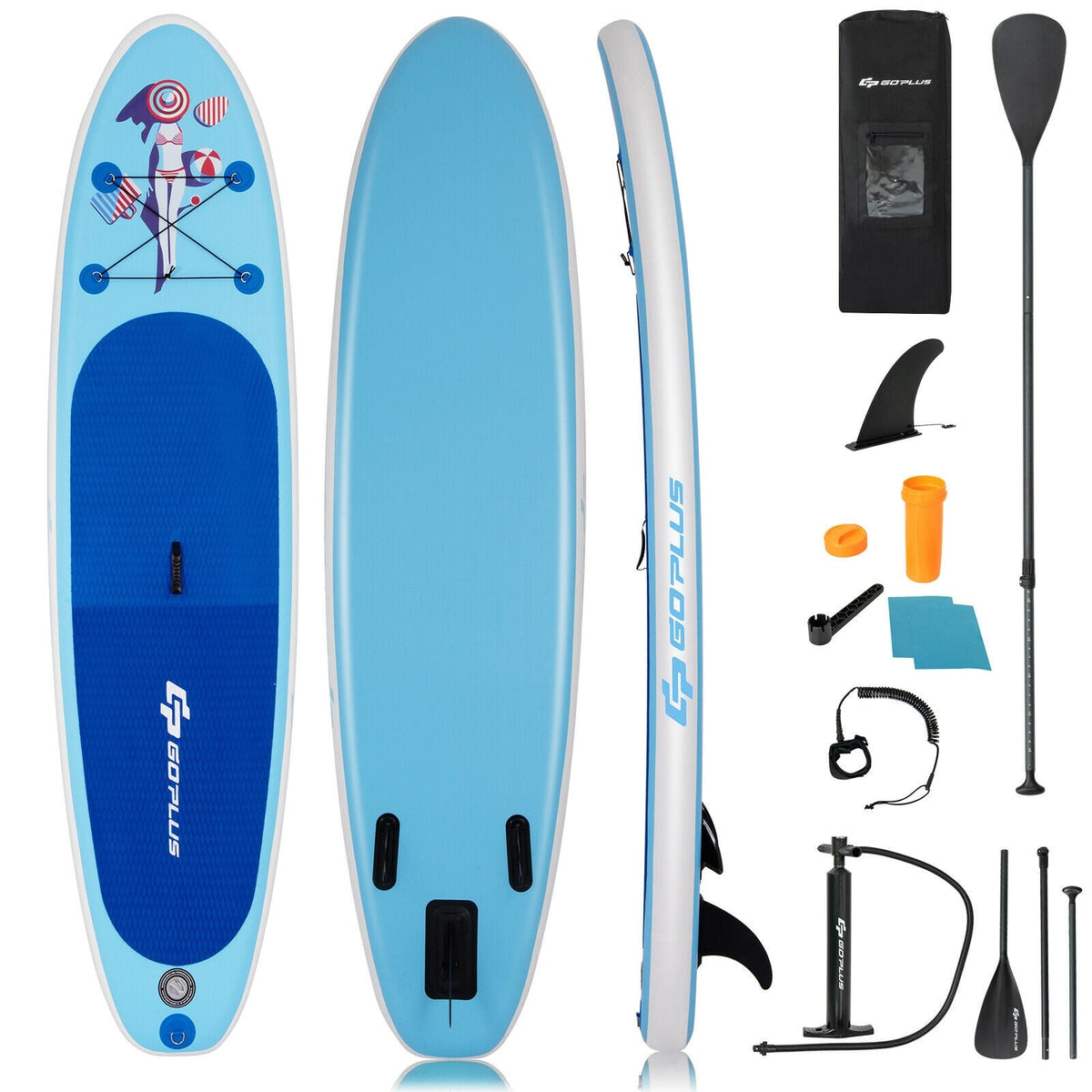 10-Foot Inflatable Stand Up Paddle Board for Adults