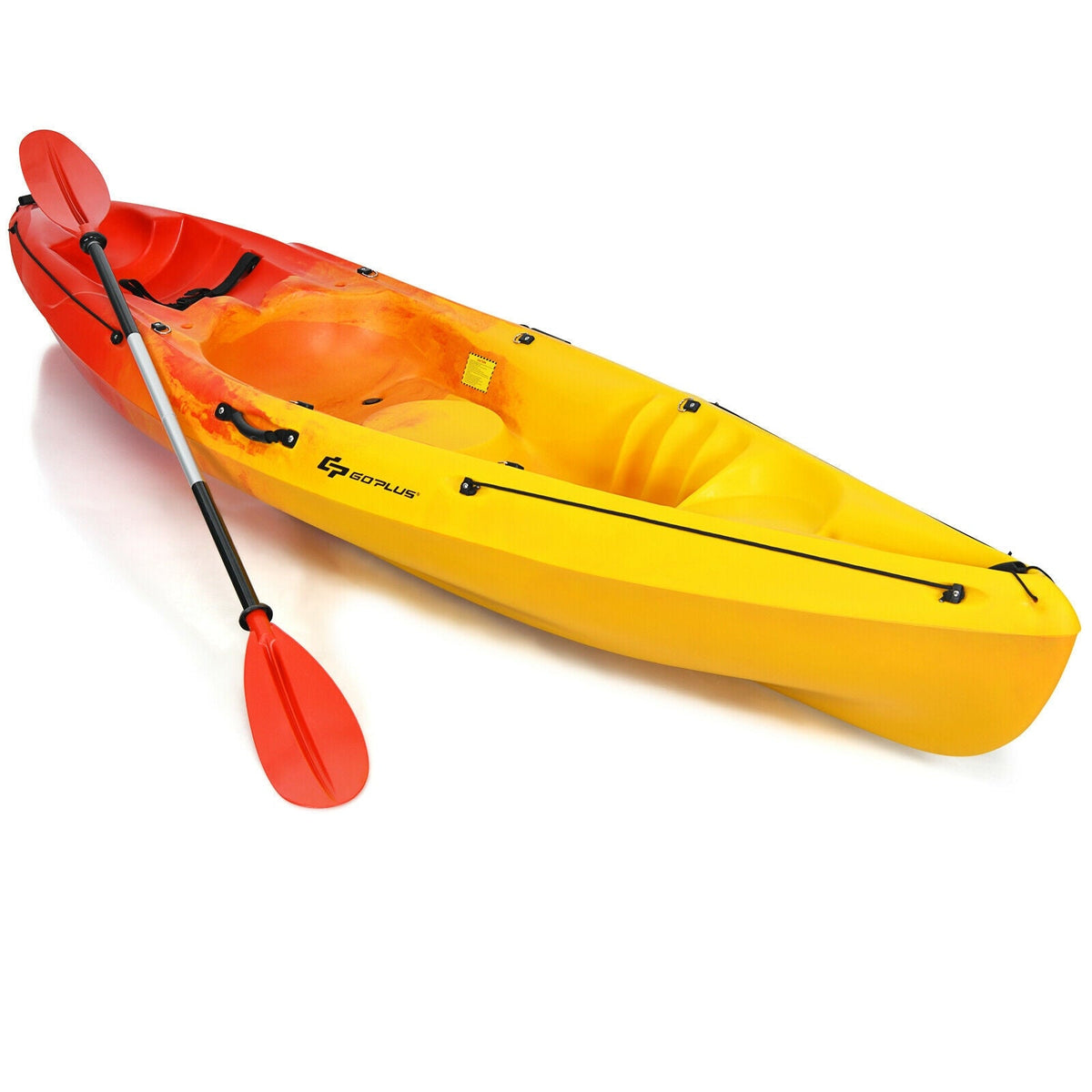Single Sit-on-Top Kayak – V-Chine Fishing & Recreational Kayak with Detachable Aluminum Paddle