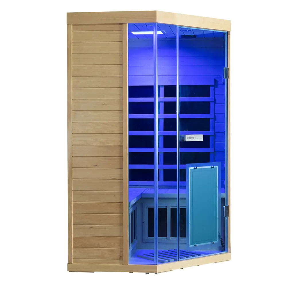 Wizzisaunas SH07 2–3 Person Infrared Sauna – Smart App Control, Red Light & Chromotherapy