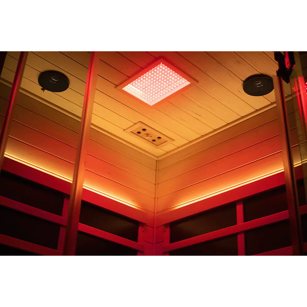 Wizzisaunas SH07 2–3 Person Infrared Sauna – Smart App Control, Red Light & Chromotherapy