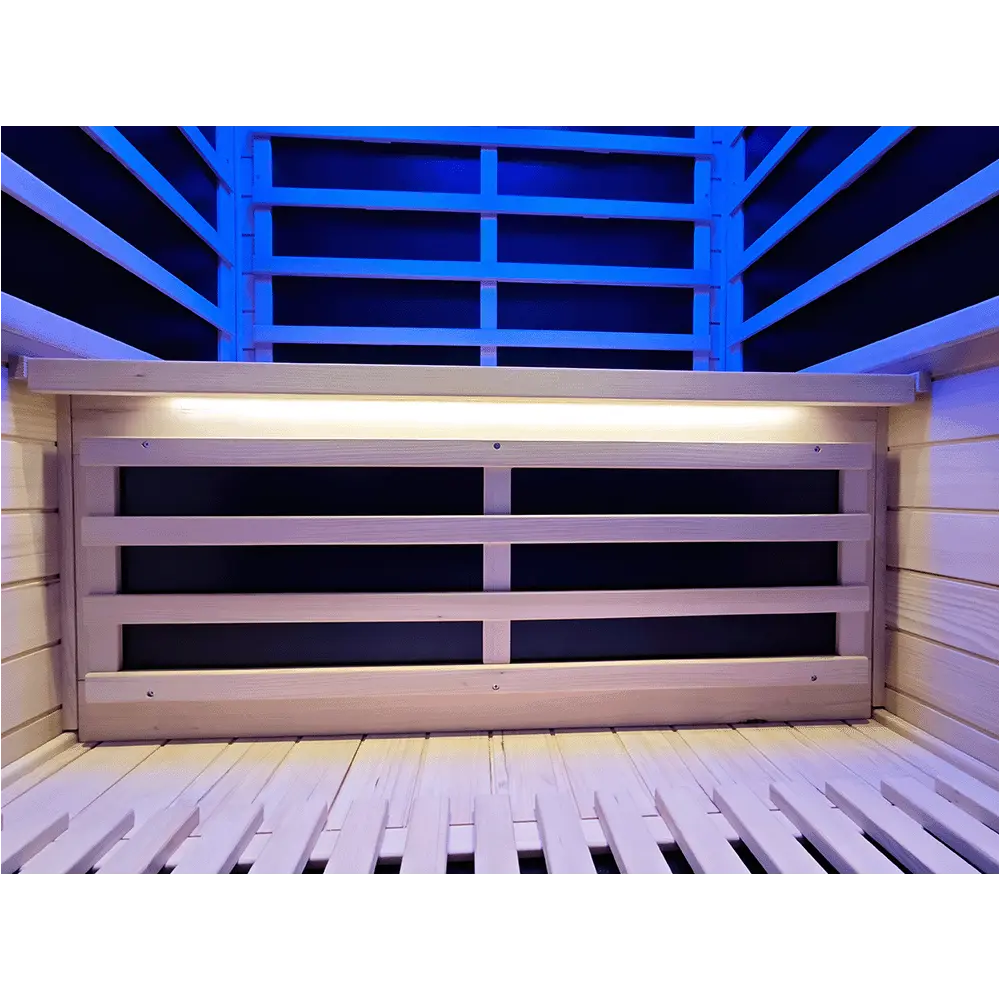 Wizzisaunas SH02 2-Person Infrared Sauna – Hemlock Wood, Smart App & Red Light Therapy