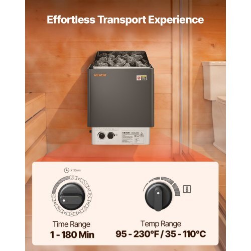 VEVOR 2kW Electric Sauna Heater – 120V Sauna Stove, Model SCA-20NS