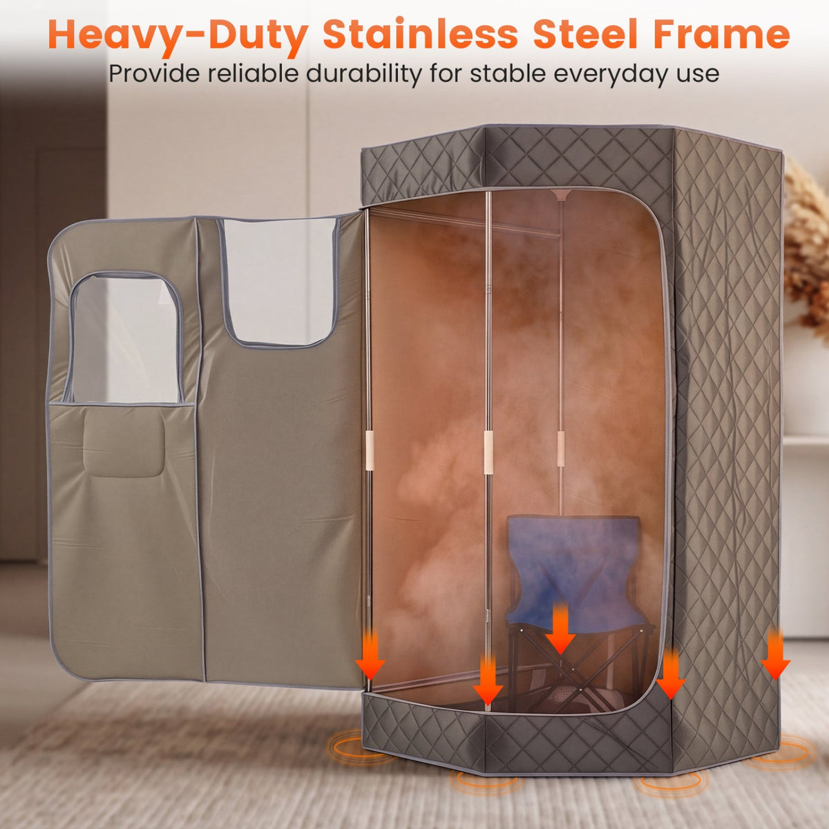 Portable Steam Sauna Tent – 800W Steamer, 3L Tank & Adjustable Temperature Control