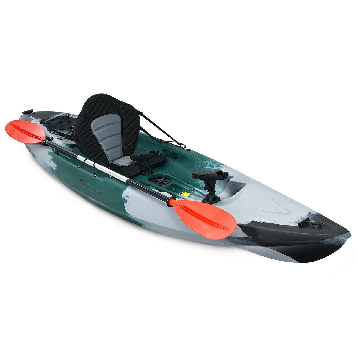 Sit-on-Top Fishing Kayak – Stable V-Chine Hull with Rod Holders & Storage