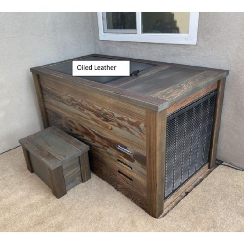 Handcrafted Redwood Cold Plunge – Shou Sugi Ban Finish with 1/4 HP Chiller