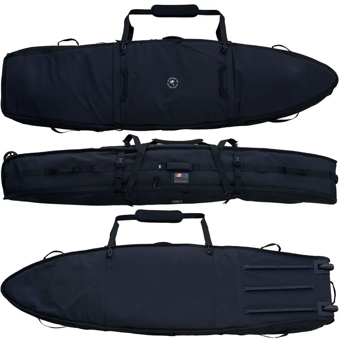 4-Surfboard Travel Bag with Wheels – 10mm Padded Surfboard Travel Case - Aloha Swim Wellness