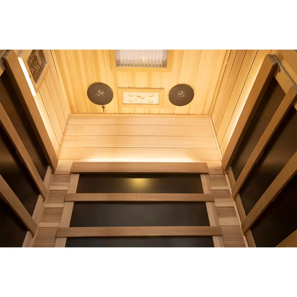 SR01 1-Person Far Infrared Sauna – Canadian Red Cedar, Bluetooth Audio & LED Lighting