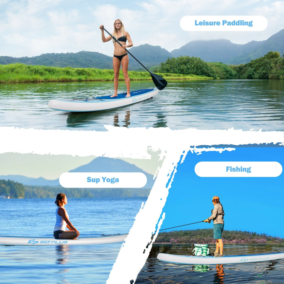 10-Foot Inflatable Stand Up Paddle Board for Adults