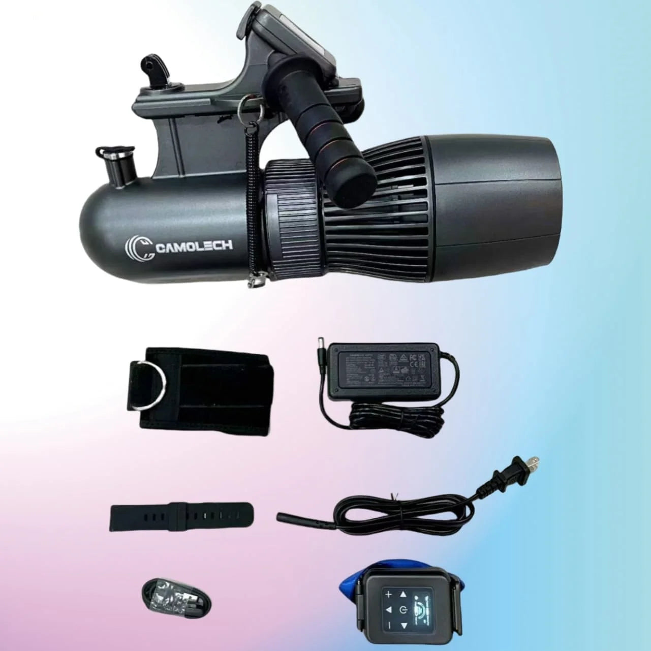 Underwater Scooter 500W RC Sup Motor 10-Speed Switch, 40M Depth Swimming Pool Sea Scooter for Jet Surfboard, 30M Waterproof Bag
