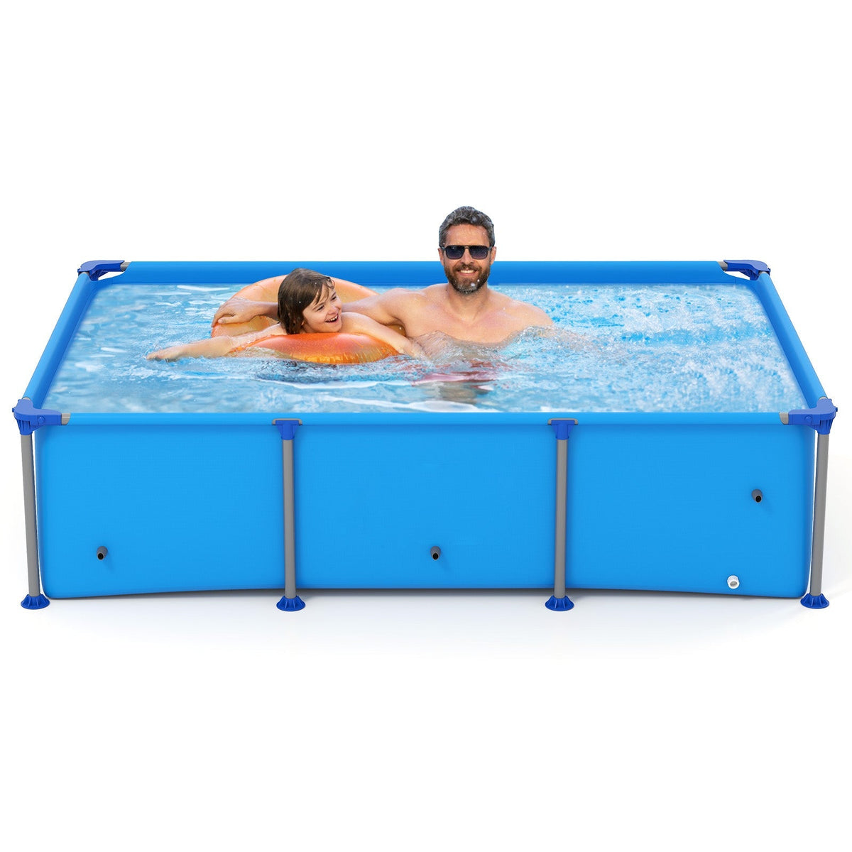 690/978/1158/1617 Gal Outdoor Family Swimming Pool with Metal Frame - Aloha Swim Wellness