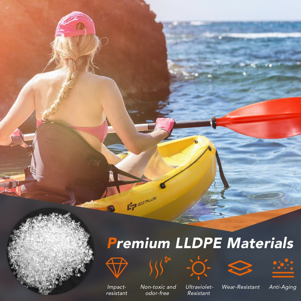 2-Person Inflatable Kayak Set – 3-Chamber Kayak with Aluminum Oars & Repair Kit