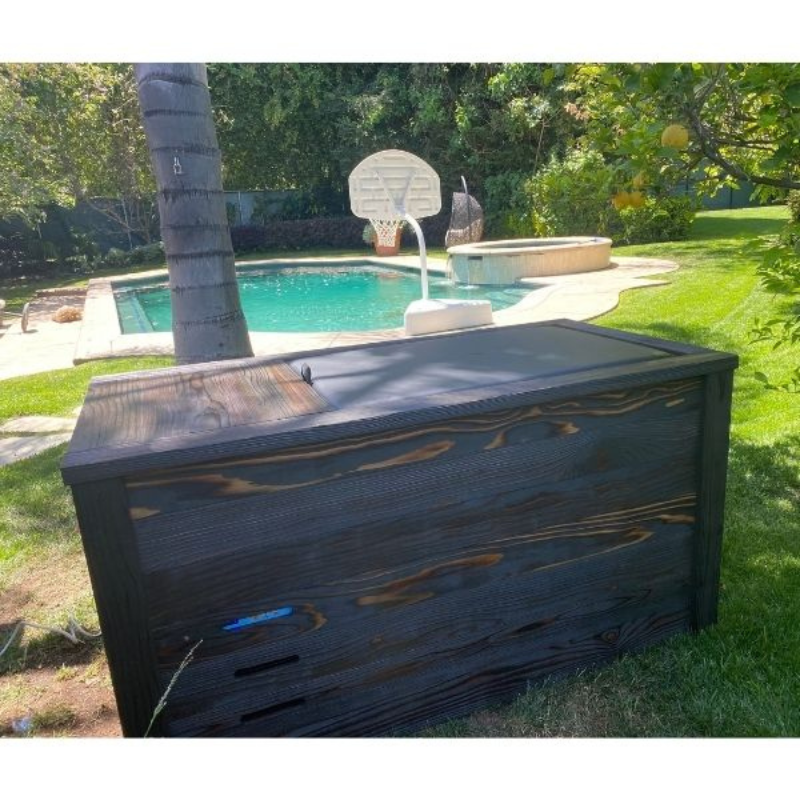 Handcrafted Redwood Cold Plunge – Shou Sugi Ban Finish with 1/4 HP Chiller