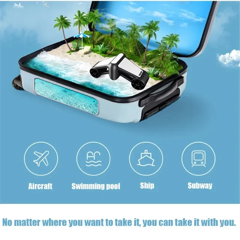 60Mins High Speed Electric under Water Motor Scooter 500W Electric Underwater Thruster Sea Scooter for Diving Snorkeling