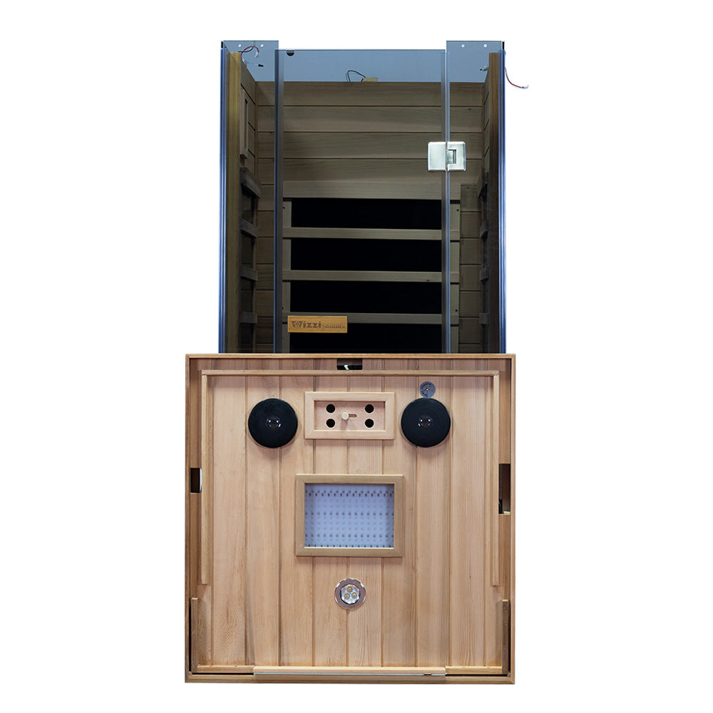 SR01 1-Person Far Infrared Sauna – Canadian Red Cedar, Bluetooth Audio & LED Lighting