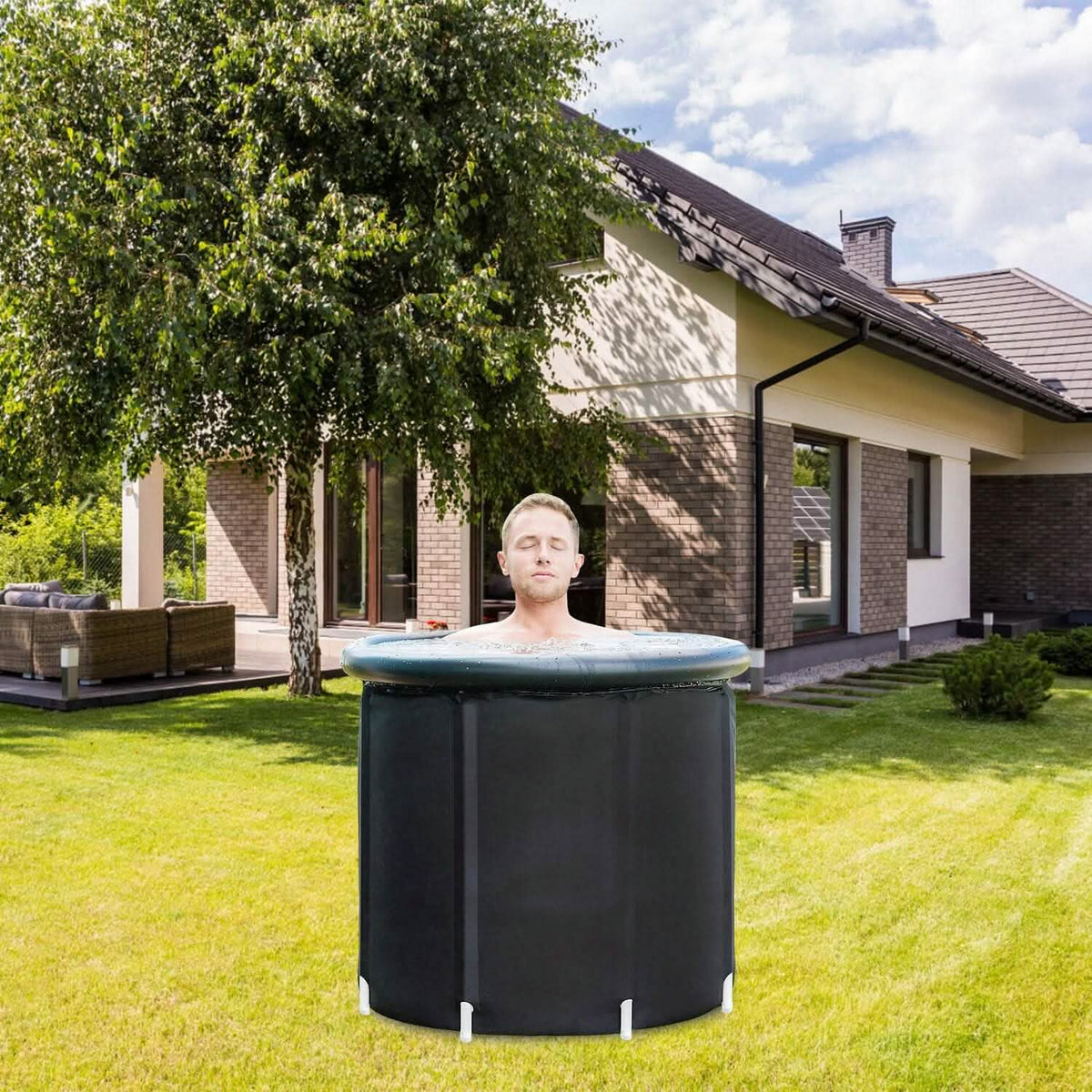 370L Portable Ice Bath Tub – 97-Gallon Cold Plunge with 5-Layer Insulation
