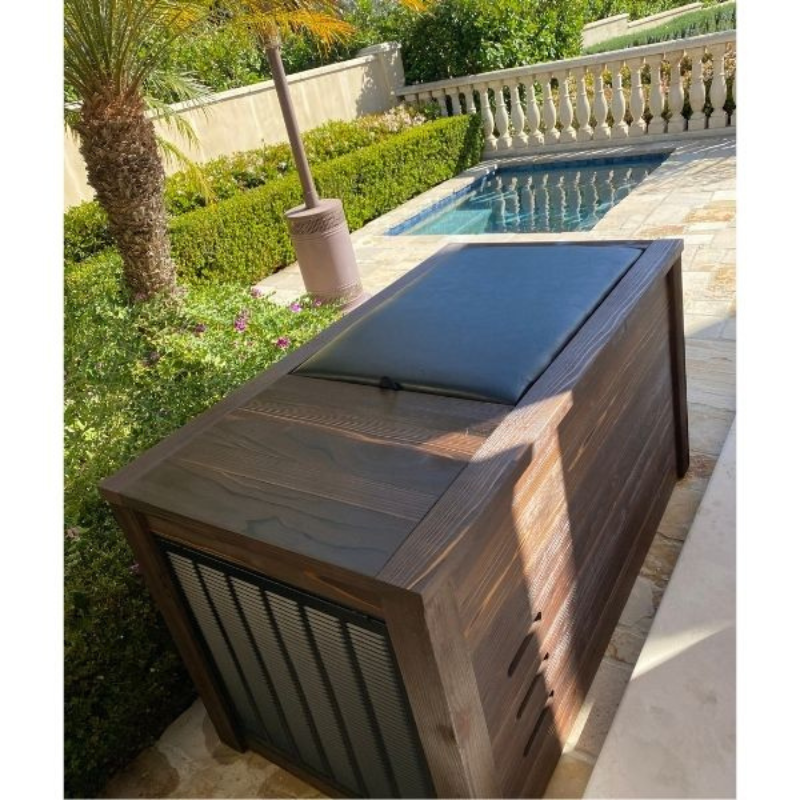 Handcrafted Redwood Cold Plunge – Shou Sugi Ban Finish with 1/4 HP Chiller