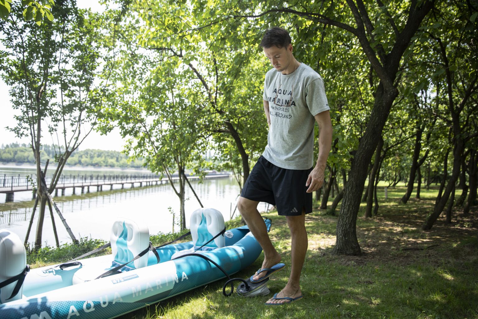 Betta-412 Recreational Inflatable Kayak (2 Person) Inflatable Deck With Included Paddle Set