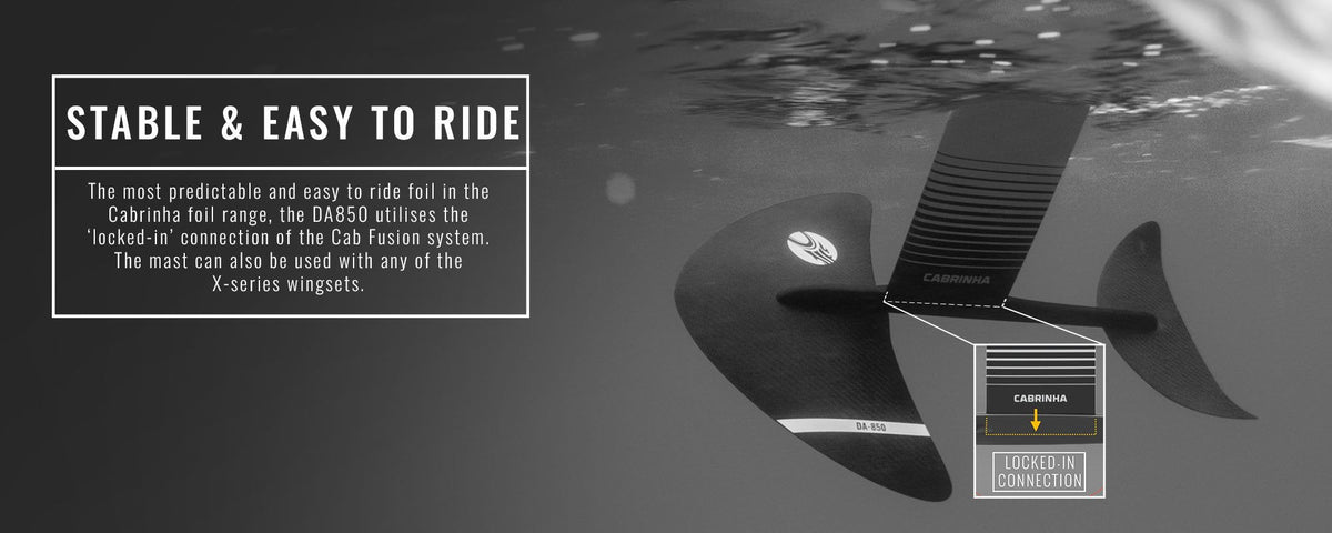 Cabrinha Double Agent DA850 Foil System – Forgiving Low-Aspect Hydrofoil with Fusion Hybrid Mast
