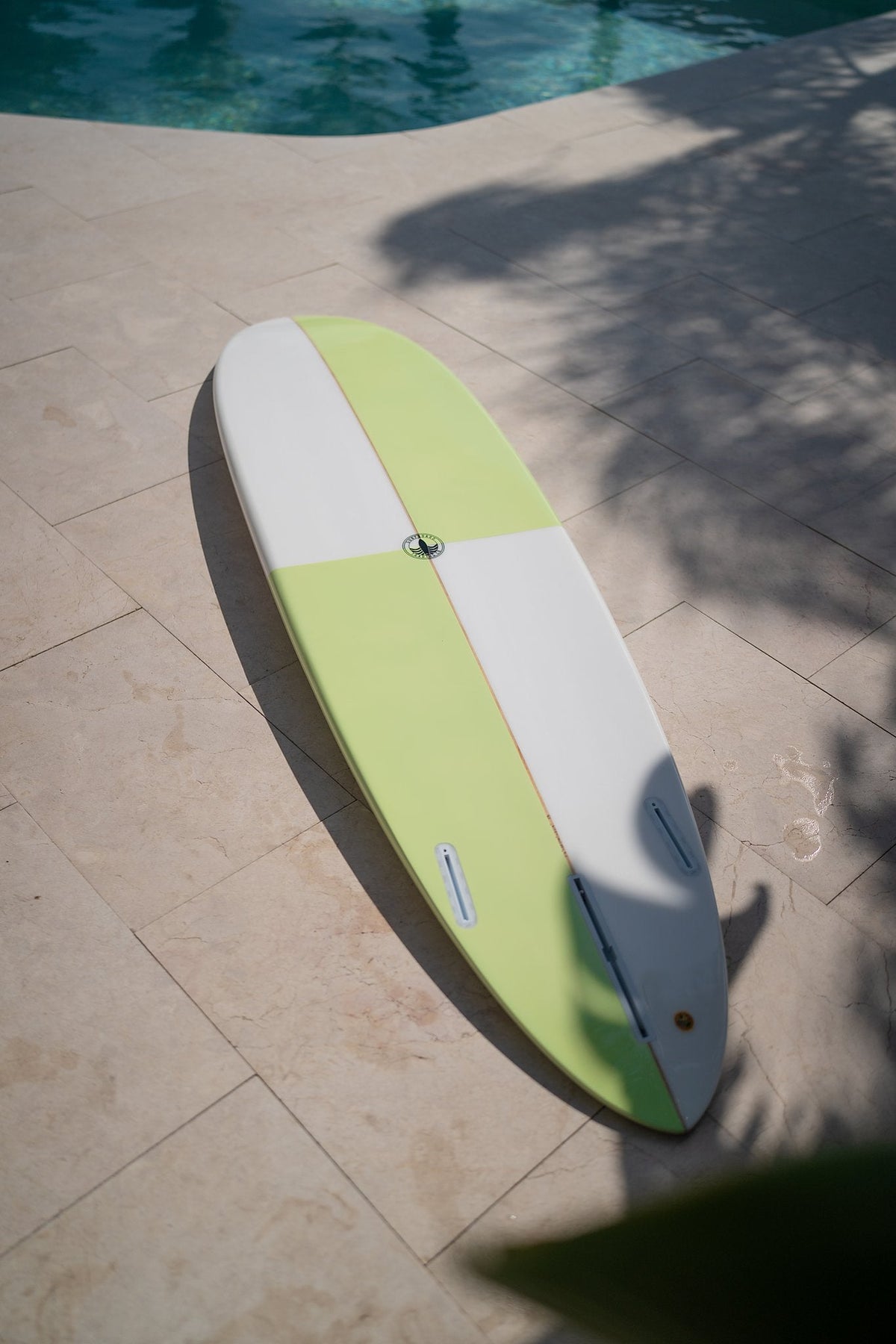 Dumplin Mid Length Surfboard – Checkered Sea Glass - Ships 10/16/26