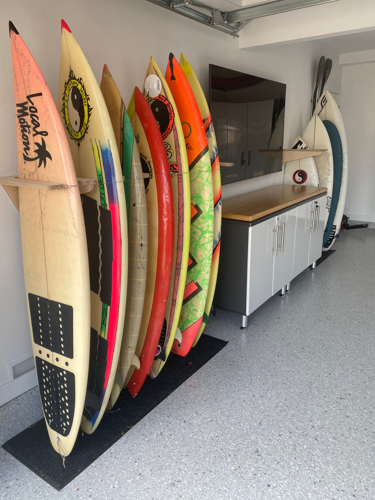 Freestyle Surfboard Wall Rack – Baltic Birch Storage for 2 to 8 Boards