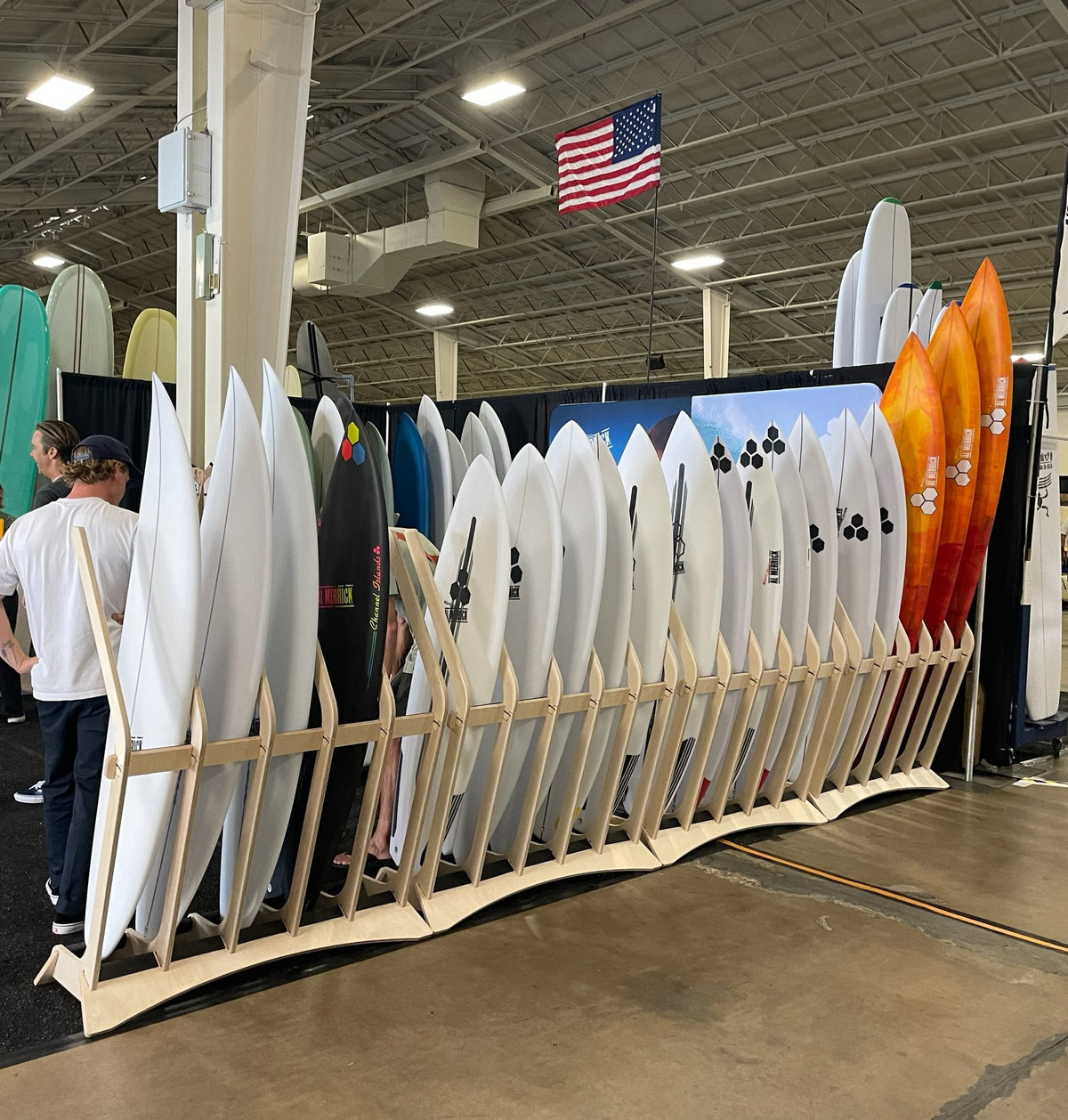 The Lineup Freestanding Surfboard Rack – Baltic Birch Display & Storage, 3–6 Boards