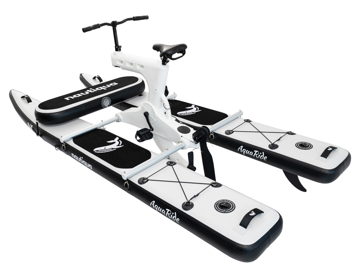 Nautiqua BORACAY Single-Person Catamaran Water Bike – Inflatable Drop-Stitch Design with Direct Pedal Drive