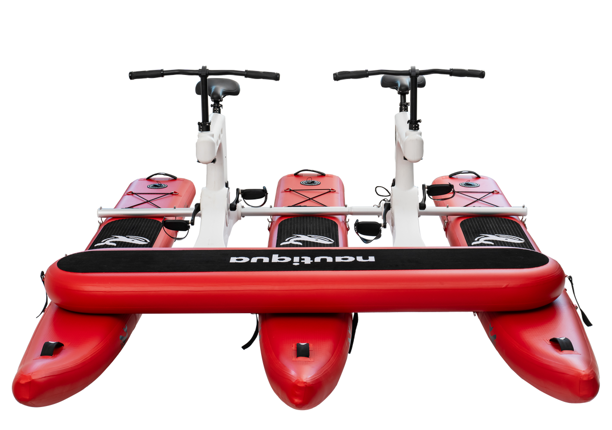 Nautiqua BORACAY 2-Person Catamaran Water Bike – Inflatable Drop-Stitch Pontoons & Direct Pedal Drive