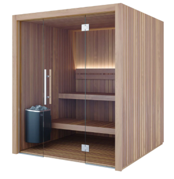 MrSteam INDO Indoor Sauna – Premium Thermal-Aspen Sauna with Glass Front & Touchscreen Controls