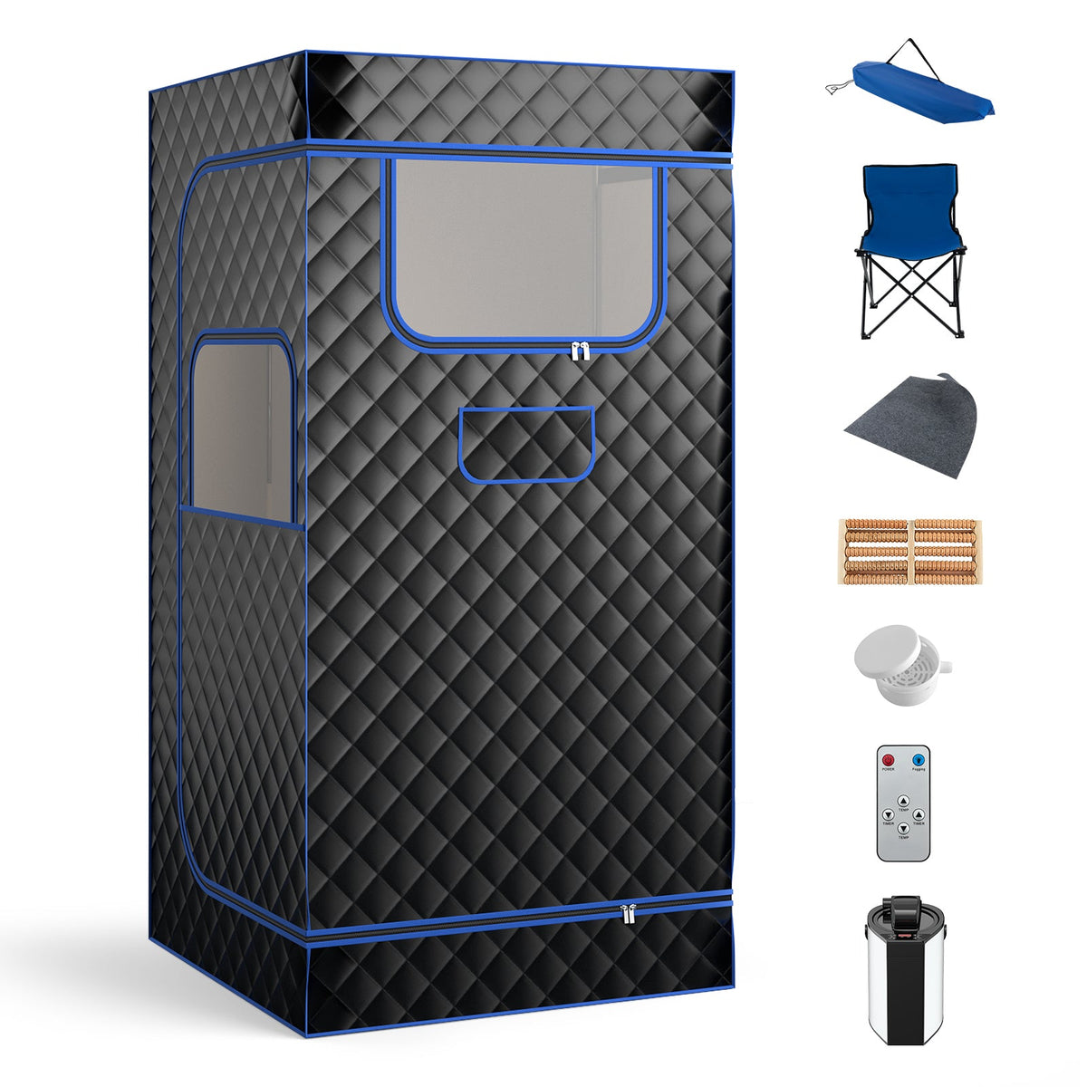 Portable Steam Sauna Tent with 3L Generator & Remote