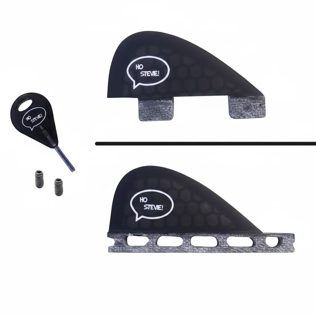 Surfboard 5th Stabilizer Fin – Fiberglass Honeycomb with Screws & Fin Key