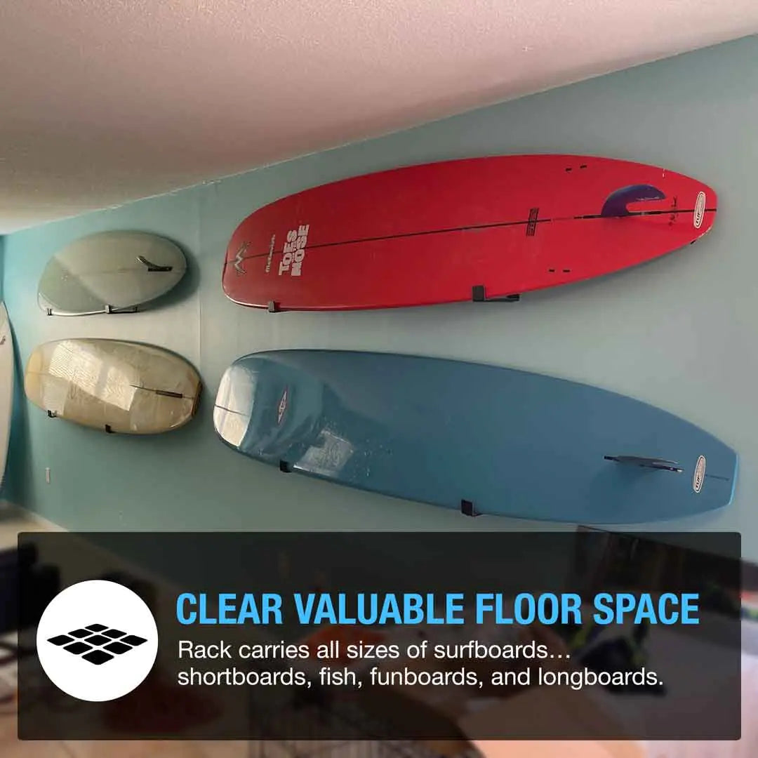 Metal Surfboard Wall Mount – Minimalist Surfboard Display Rack