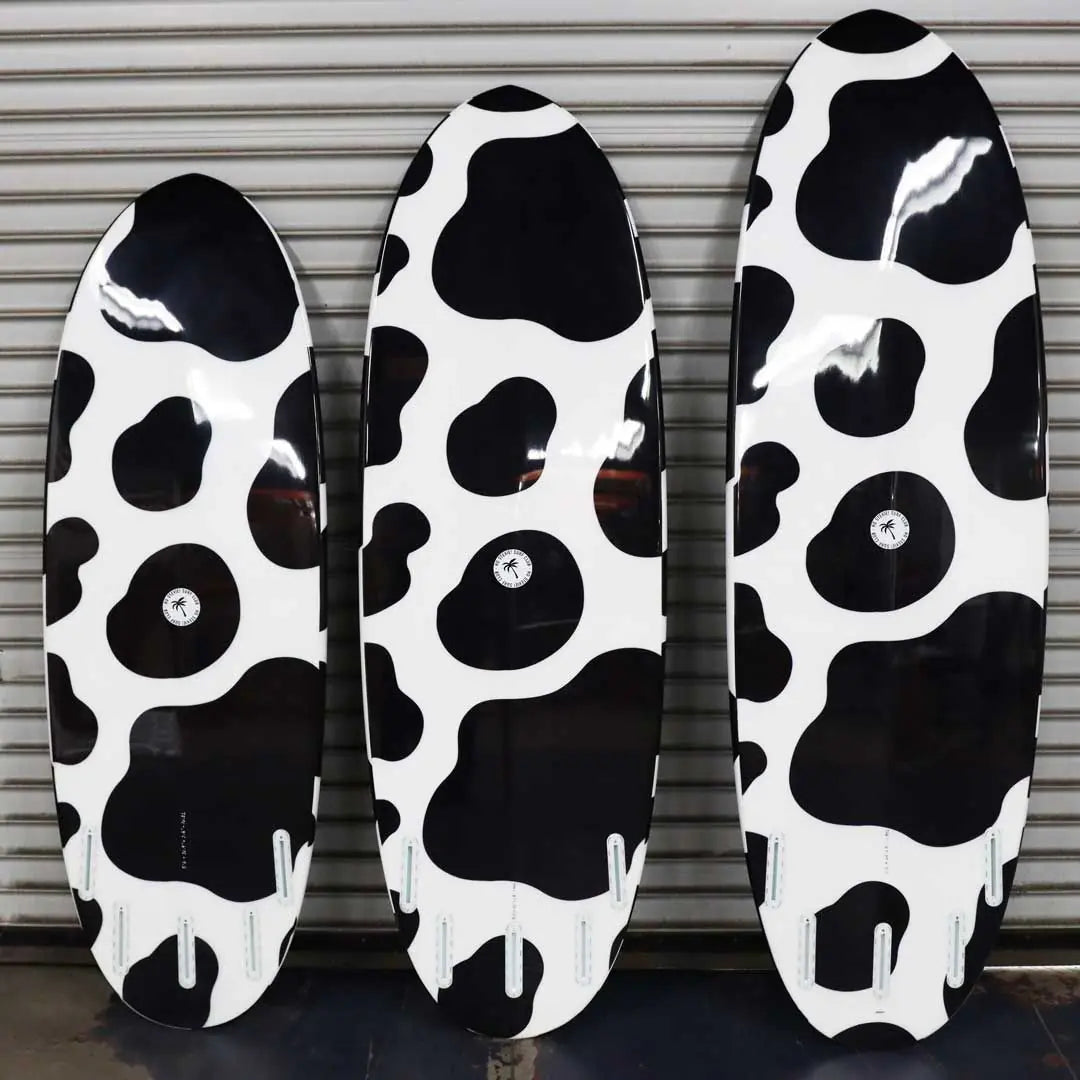 Stevie’s Favorite Surfboard – Balanced Volume & Maneuverability in Cow Print or White
