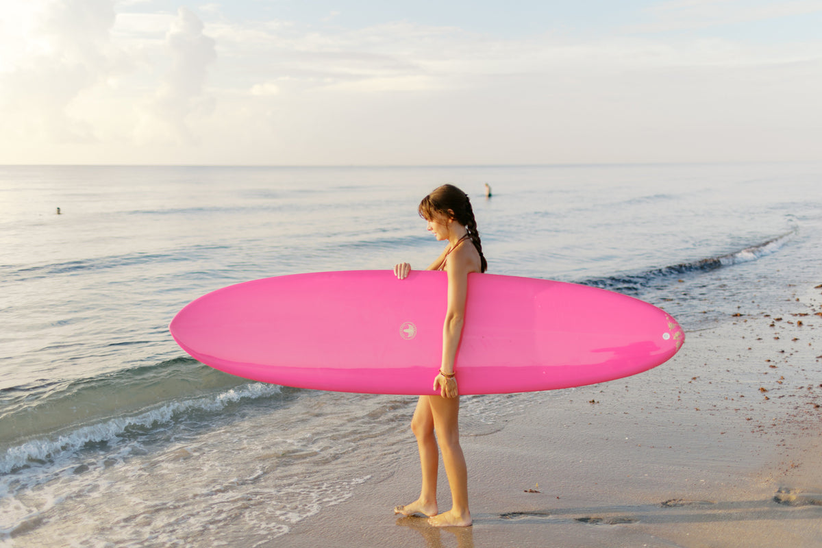 ANY DAY All-Around Mid Length Surfboard – Hot Pink EPS - Aloha Swim Wellness