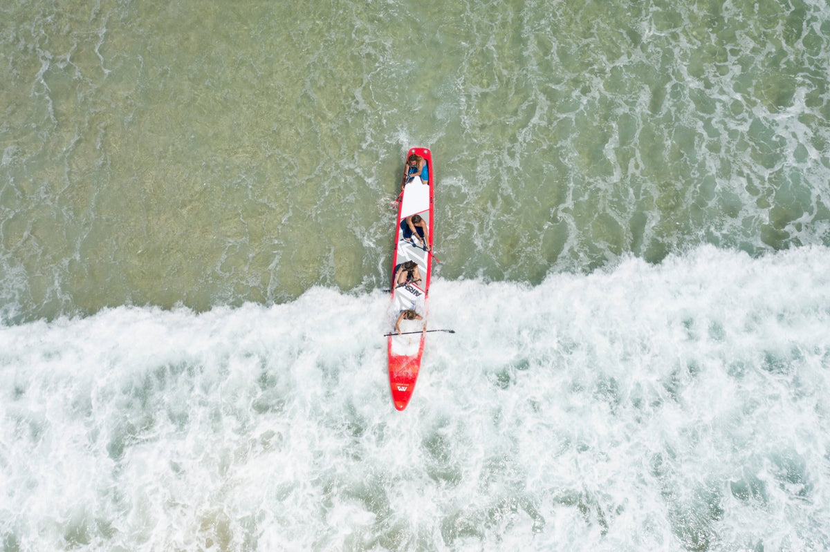 Aqua Marina Airship Race 22'0" Multi-Person Inflatable Race SUP – High-Speed Team Paddleboard - Aloha Swim Wellness