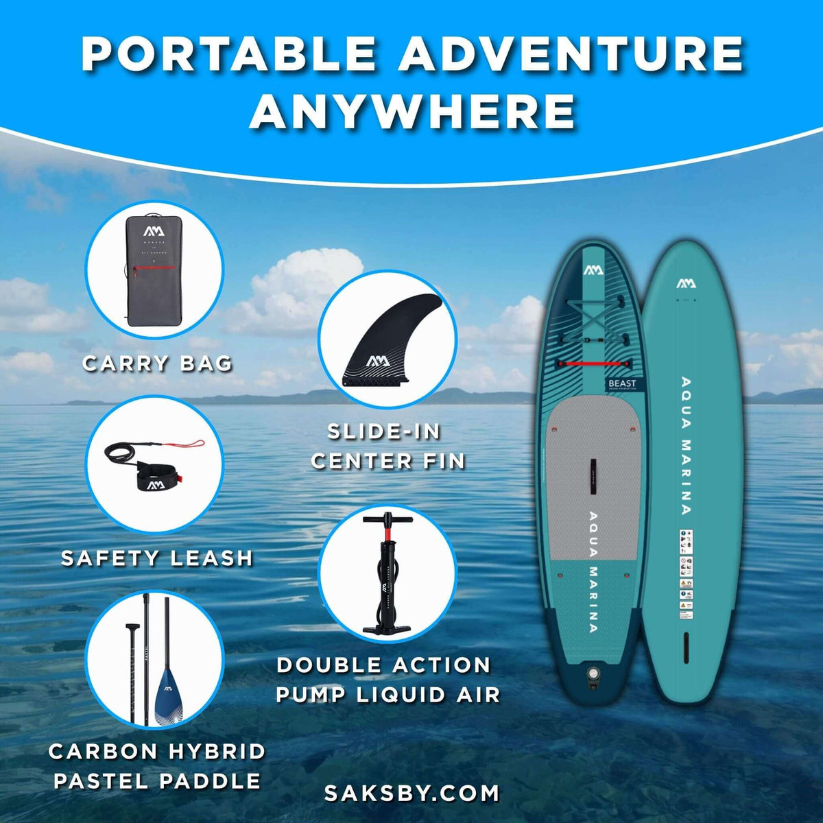 Aqua Marina BEAST BT-23BEP 10-Foot Inflatable SUP - Aloha Swim Wellness