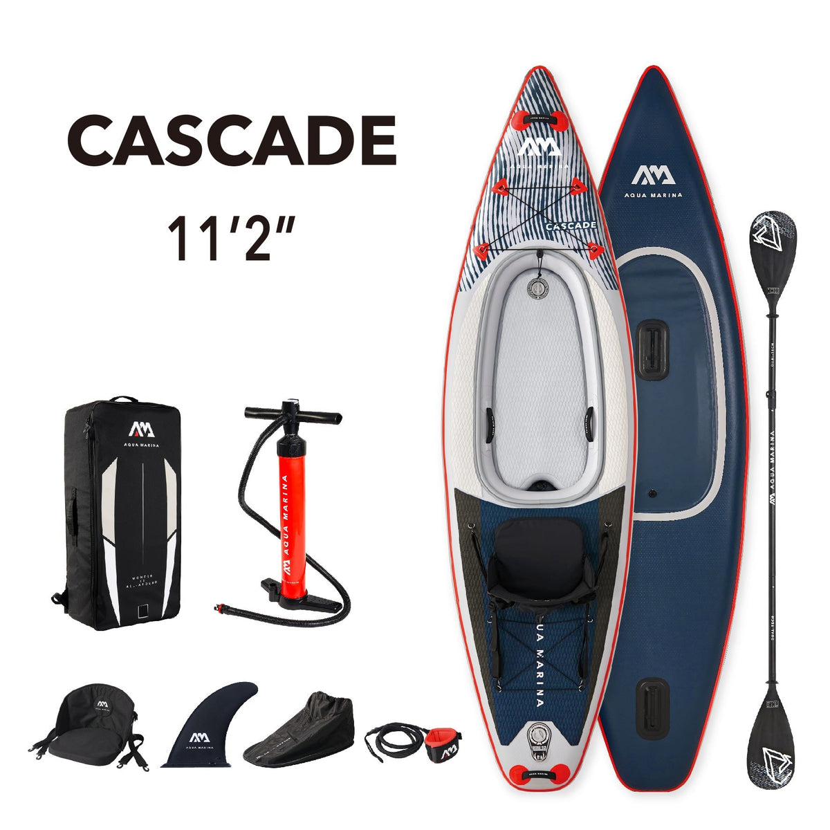Aqua Marina CASCADE 11'2" Inflatable Hybrid Kayak - Aloha Swim Wellness