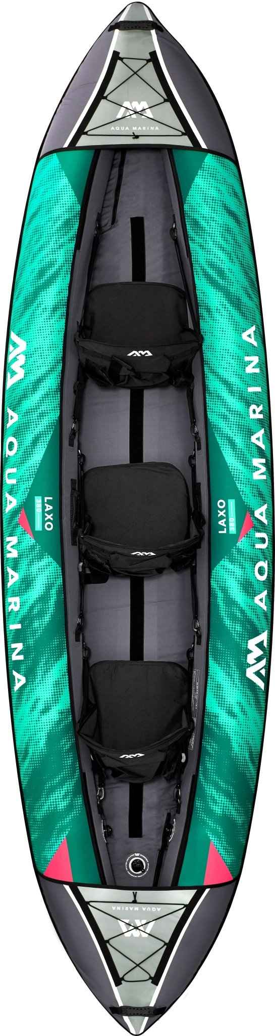 Aqua Marina LAXO 12'6" 3-Person Inflatable Kayak – Stable Family Touring & Recreational Kayak