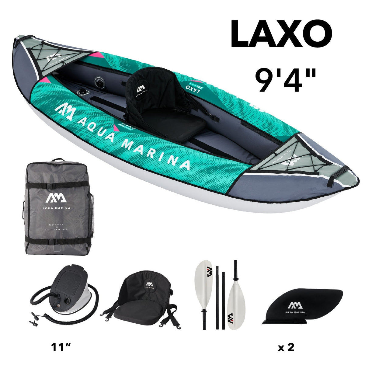 Aqua Marina LAXO 9'4" Inflatable Recreational Kayak - Aloha Swim Wellness