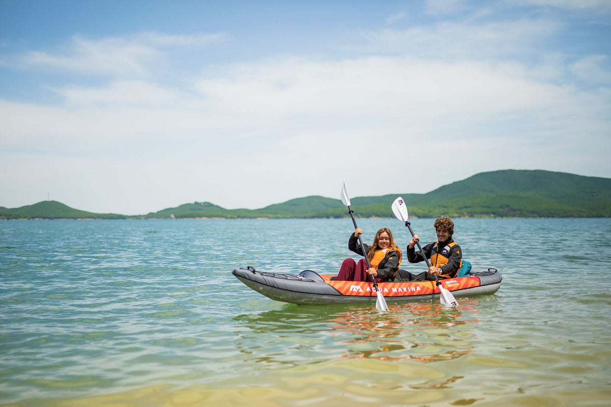 Aqua Marina Memba 12'10" Tandem Touring Inflatable Kayak – Efficient Long-Distance Touring - Aloha Swim Wellness