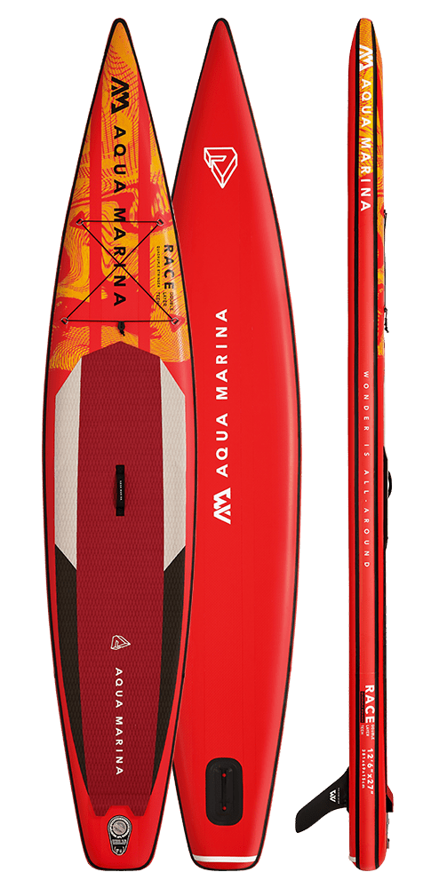 Aqua Marina Race 12'6" Inflatable Racing SUP – 320L High-Rigidity Performance Paddle Board - Aloha Swim Wellness