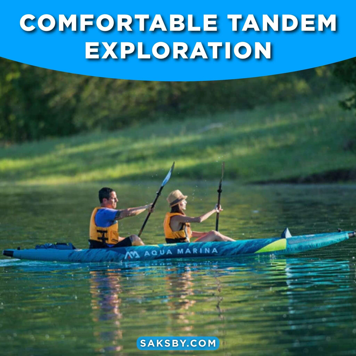 Aqua Marina STEAM-412 14-Foot Tandem Inflatable Kayak - Aloha Swim Wellness