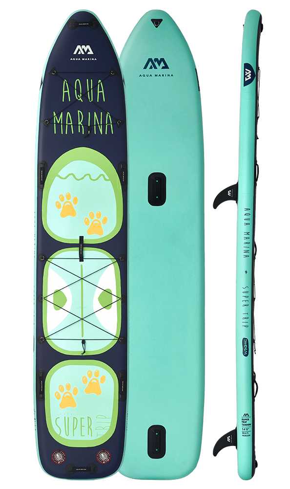Aqua Marina Super Trip Tandem 14'0" Inflatable SUP – Stable Multi-Person Touring & Adventure Board - Aloha Swim Wellness