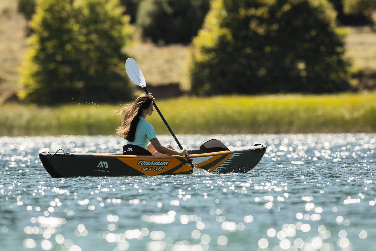 Aqua Marina TOMAHAWK AIR-K 12'4" Inflatable High Pressure Speed Kayak / Canoe - Aloha Swim Wellness