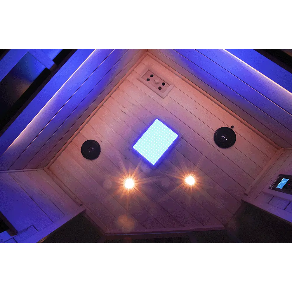 Wizzisaunas SR07 2–3 Person Infrared Sauna – Canadian Red Cedar, Smart App & Red Light Therapy