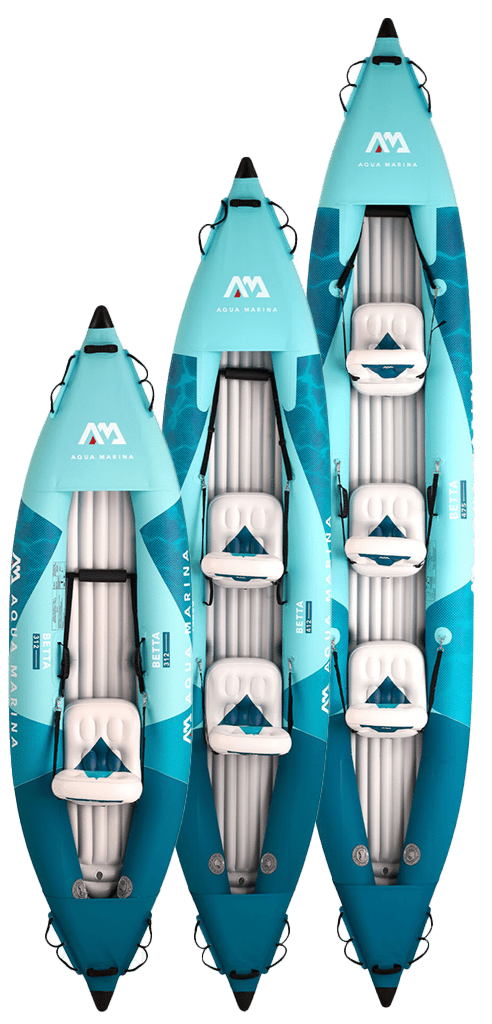 Betta-412 Recreational Inflatable Kayak (2 Person) Inflatable Deck With Included Paddle Set - Aloha Swim Wellness