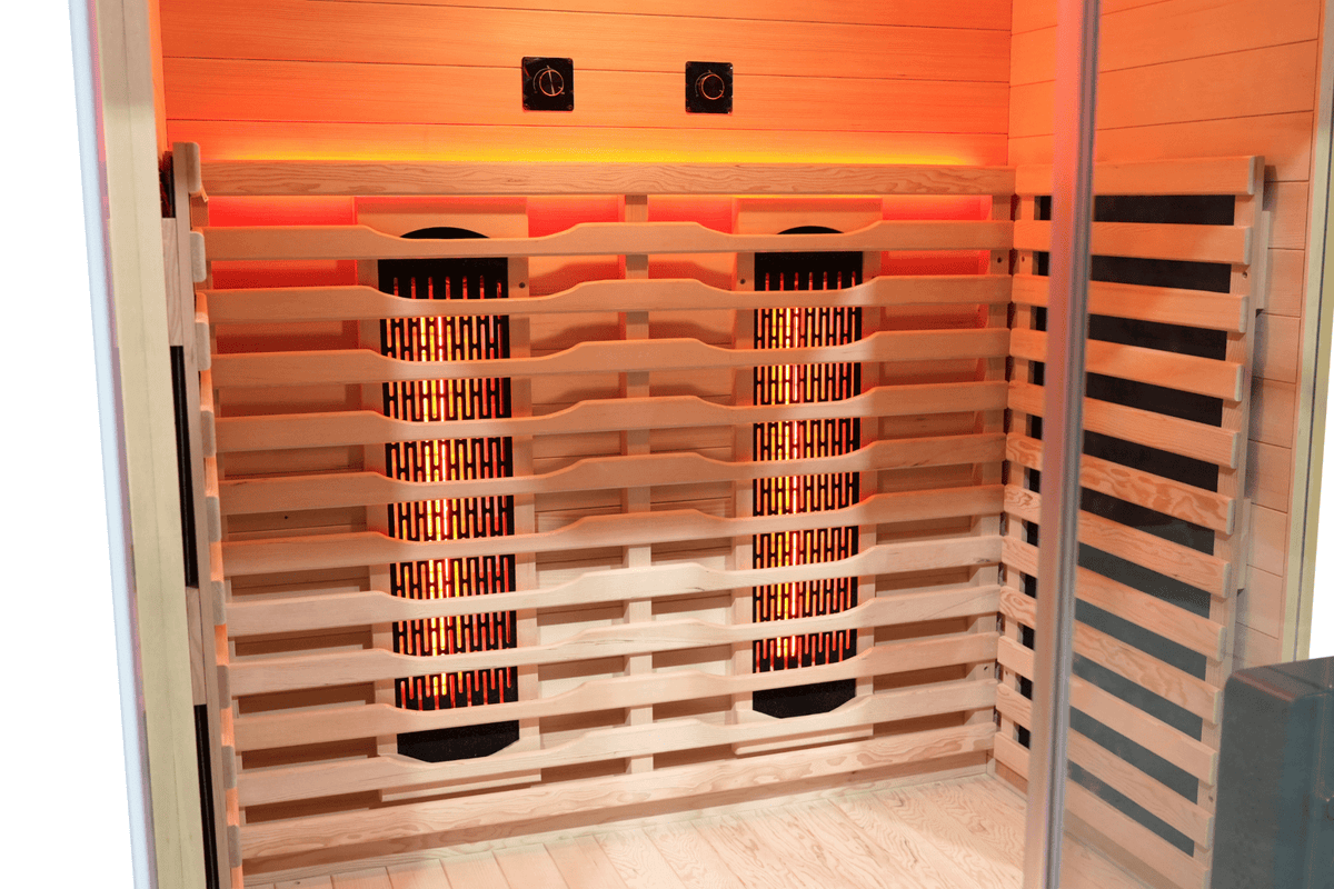 Blisspod Vantaa RED 2-Person Full-Spectrum Infrared Sauna – Wi-Fi, Red Light & Chromotherapy - Aloha Swim Wellness