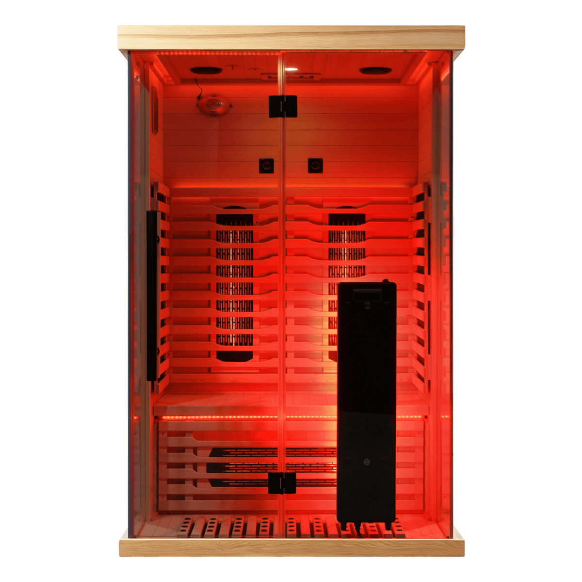 Blisspod Vantaa RED 2-Person Full-Spectrum Infrared Sauna – Wi-Fi, Red Light & Chromotherapy - Aloha Swim Wellness