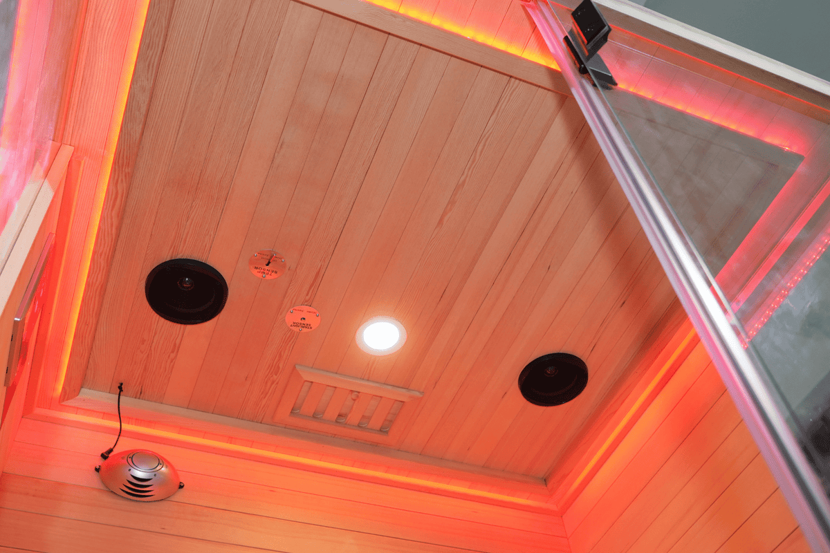Blisspod Vantaa RED 2-Person Full-Spectrum Infrared Sauna – Wi-Fi, Red Light & Chromotherapy - Aloha Swim Wellness